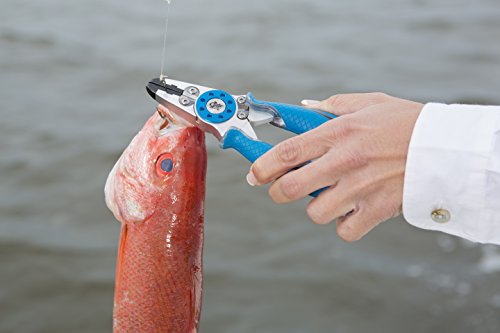 Cuda 7.5-Inch Mono/Braid Fishing Pliers with Integrated Tungsten Carbide Wire Cutters, Blue, Medium (18846) - Image 7