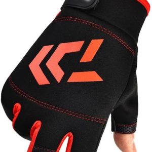 sgzyl Fishing Gloves -Thin Fishing Gloves Three-Finger Non-Slip Outdoor Gloves (Color : D, Size : Uniform Size)