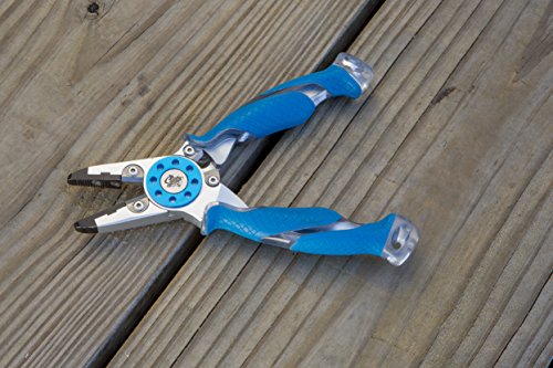 Cuda 7.5-Inch Mono/Braid Fishing Pliers with Integrated Tungsten Carbide Wire Cutters, Blue, Medium (18846) - Image 4