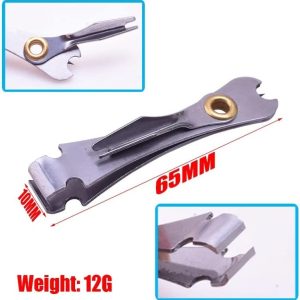 XIEXIUXIA Fly Fishing Tackle Multipurpose Knot Tool Tie Fast Combo Fish Lines Clipper Retractor Scissors Hook Sharpener Accessories (Color : E)