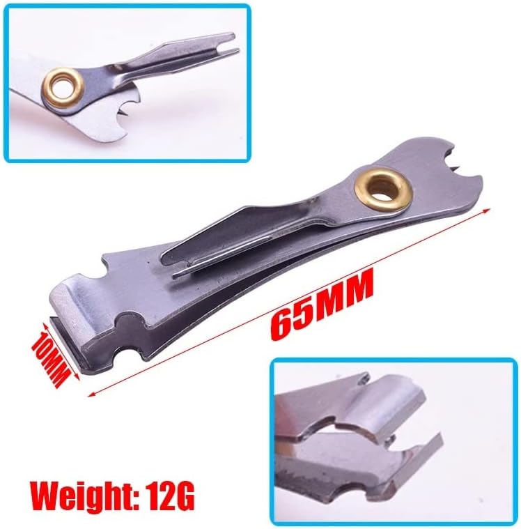 XIEXIUXIA Fly Fishing Tackle Multipurpose Knot Tool Tie Fast Combo Fish Lines Clipper Retractor Scissors Hook Sharpener Accessories (Color : E) - Image 2