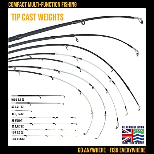 Rigged and Ready Spinning-Baitcast Travel Fishing Rod. 25-in-1 Combination Rods. Infinite Ultimate Compact Spin-Cast-Fly Saltwater Freshwater Bass Carp Fish Pole - Image 7