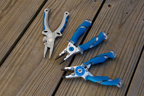 Cuda 7.5-Inch Mono/Braid Fishing Pliers with Integrated Tungsten Carbide Wire Cutters, Blue, Medium (18846) - Image 8