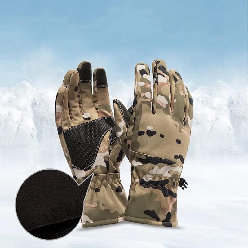 KTSCFS Winter Warm Non-Slip Fishing Gloves Waterproof Touch Screen Ski Camping Gloves - Image 3