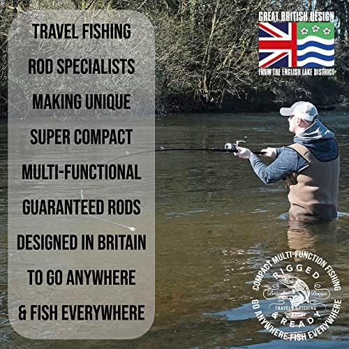 Rigged and Ready Spinning-Baitcast Travel Fishing Rod. 10-in-1 Combination Rod. Infinite Max. Powerful Compact Spin-Cast Saltwater Freshwater Bass Carp Fish Pole - Image 8