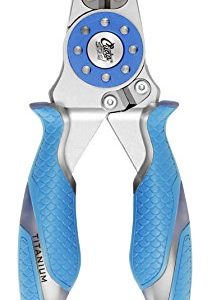 Cuda 7.5-Inch Mono/Braid Fishing Pliers with Integrated Tungsten Carbide Wire Cutters, Blue, Medium (18846)