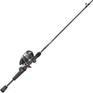 Zebco Bullet Spincast Reel and Fishing Rod Combo, IM8 Graphite Fishing Pole, Changeable Right- or Left-Hand Retrieve, Black